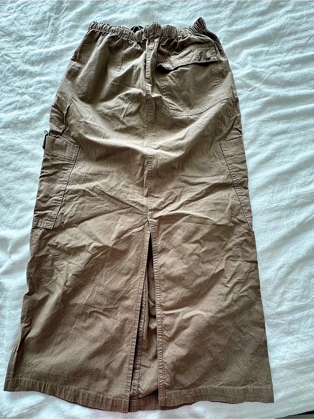 Jaded London Maxi Cargo Skirt in Brown